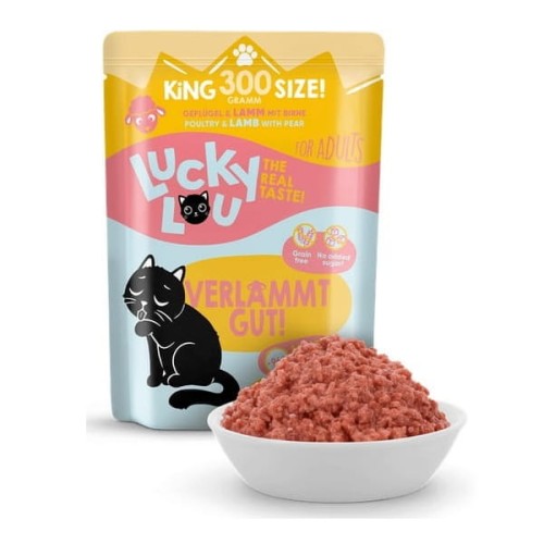 Lucky Lou Lifestage Adult Drób i jagnięcina saszetka 300g.jpg