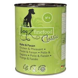 Dogz Finefood Classic N.04 Kurczak i bażant puszka 400g