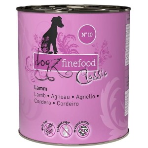 Dogz Finefood Classic N.10 Jagnięcina puszka 800g