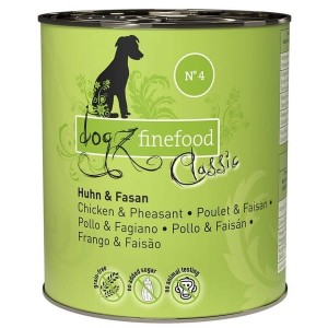 Dogz Finefood Classic N.04 Kurczak i bażant puszka 800g