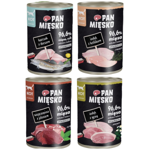 Pan Mięsko Karma mokra dla kota 400g - różne smaki