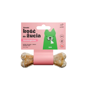 Kość do żucia S/M ze skóry jelenia z owcą i jagodami goji 12cm