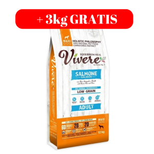 Vivere Maxi Adult Salmon 12+3kg  Monobiałkowa Łosoś dla dużych ras