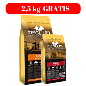 Meglium Dog Adult Pork 14kg + 2,5kg GRATIS