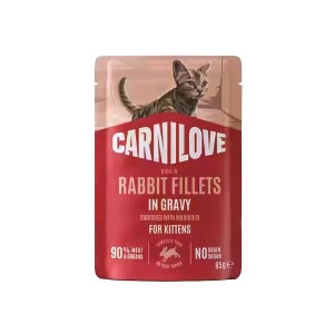 Carnilove Cat Rabbit Kitten - królik w sosie saszetka 85g