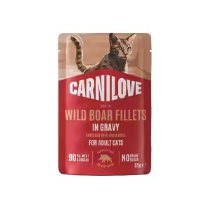 Carnilove Cat Wild Boar - dzik w sosie saszetka 85g