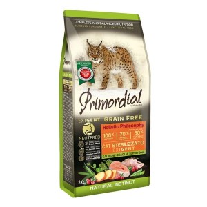 Primordial Cat Grain Free Neutered Exigent Salmon & Quail 2kg