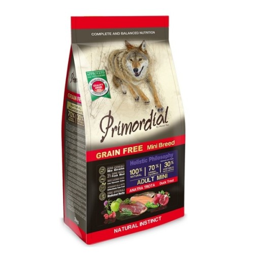 Primordial Dog Grain Free Mini Adult Duck & Trout 6kg