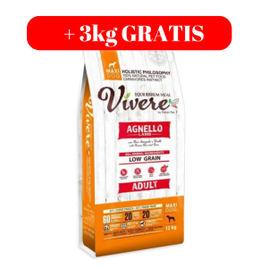 Vivere Maxi Adult Lamb 12+3kg Monobiałkowa z Jagnięciną dla dużych ras