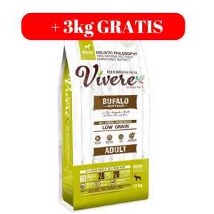 Vivere Dog Medium Adult Buffalo Karma Monobiałkowa z Bawołem 12+3kg
