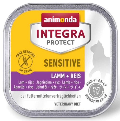 Animonda Integra Protect Sensitive dla kota - z jagnięciną i ryżem tacka 100g