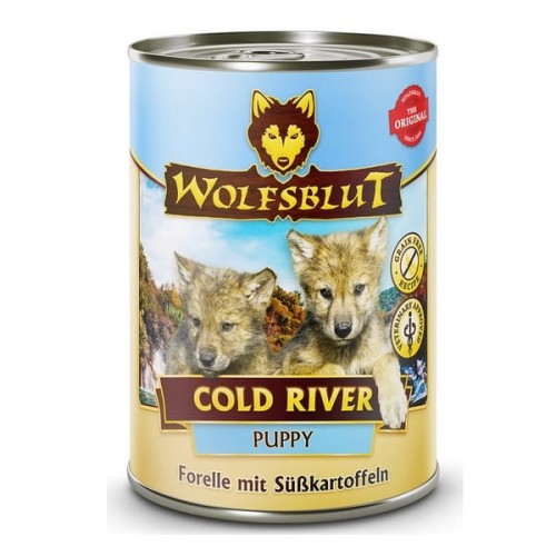 Wolfsblut Dog Cold River Puppy - pstrąg i bataty puszka 395g
