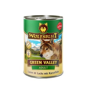 Wolfsblut Dog Green Valley Adult - jagniecina, łosoś, ziemniaki puszka 395g