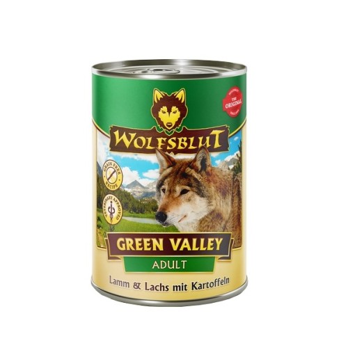 Wolfsblut Dog Green Valley Adult - jagniecina, łosoś, ziemniaki puszka 395g