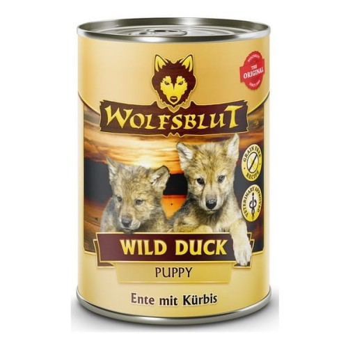 Wolfsblut Dog Wild Duck Puppy - kaczka i dynia puszka 395g