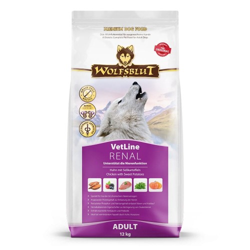 Wolfsblut Dog VetLine Renal - kurczak i bataty 12kg