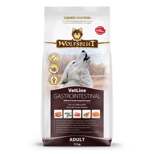 Wolfsblut Dog VetLine Gastrointestinal - kaczka i bataty 12kg