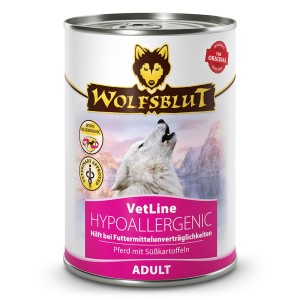Wolfsblut Dog VetLine Hypoallergenic - konina i bataty puszka 395g