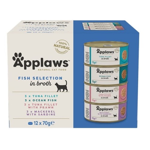 Applaws puszki dla kota Multipack Fish 12x70g