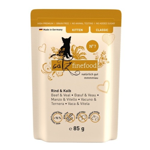 Catz Finefood Classic Kitten N.07 Wołowina i cielęcina saszetka 85g