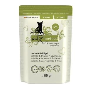 Catz Finefood Classic Kitten N.05 Łosoś i drób saszetka 85g