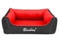 Bimbay Pokrowiec do kanapy Minky r.3 - 100x80cm czarny-czerwony
