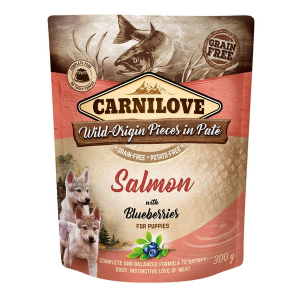 Carnilove Dog for Puppies - łosoś i jagody saszetka 300g