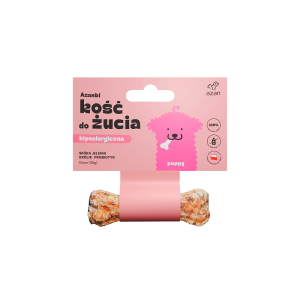 Kość do żucia PUPPY ze skóry jelenia z królikiem i probiotykiem 10cm