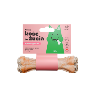 Kość do żucia M/L ze skóry jelenia z owcą i jagodami goji 17cm