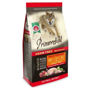 Primordial Dog Grain Free Mini Adult Quail & Duck 2kg