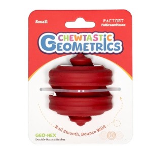 PetDreamHouse Zabawka gumowa Geo-Hex czerwona