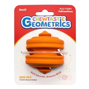 PetDreamHouse Zabawka gumowa Geo-Hex pomarańczowa